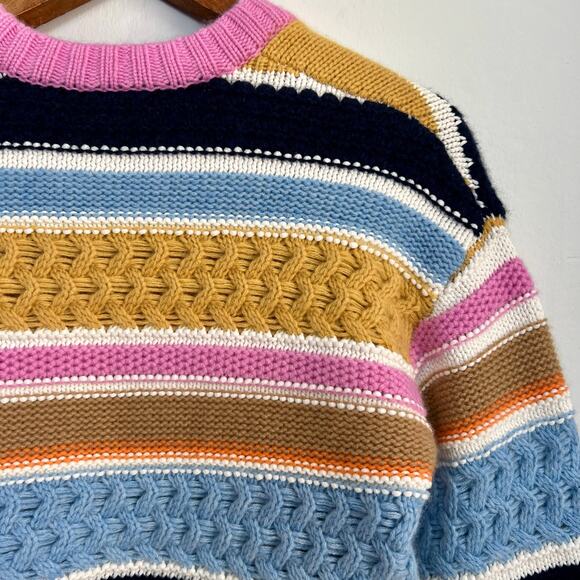 Unsubscribed Cashmere Striped Sweater XS – Relaxed & Cropped Fit - Picture 7 of 13